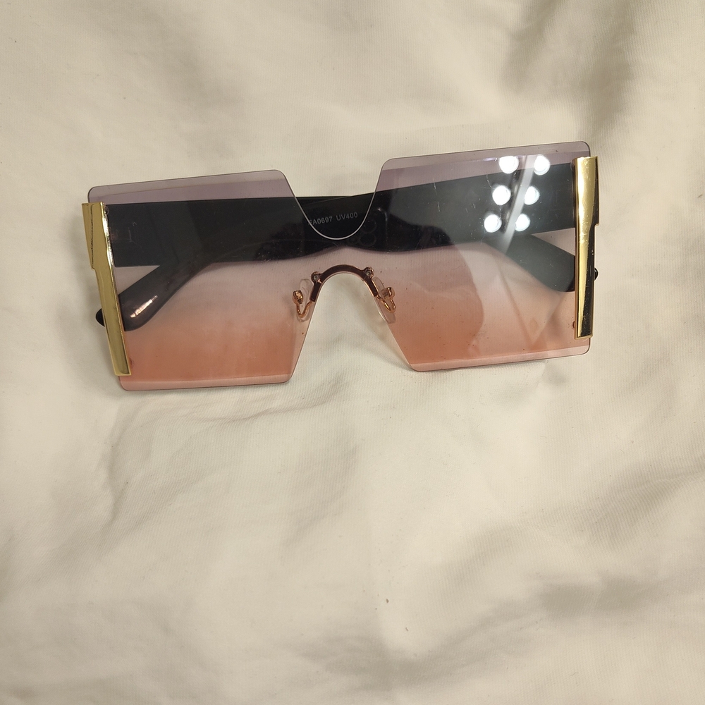 Stylish Pink and Gold Sunglasses